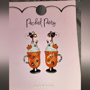 Packed Party Goldtone Pumpkin Spice Me Earrings